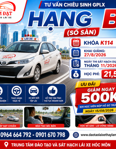 Khóa Học GPLX B Số Sàn 